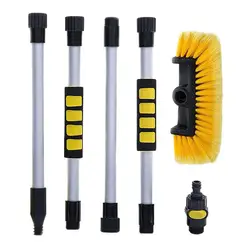 Detachable Car Wash Brush 160CM Soft Bristle Auto Cleaning Brush Long Handle Detailing Broom Adjust Water Flow Auto Cleaning Mop