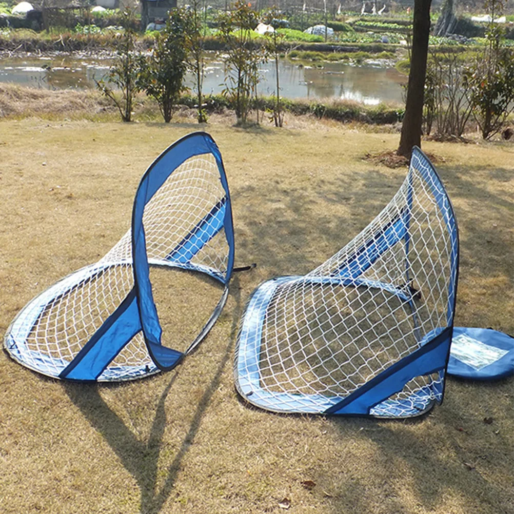 Portería de fútbol plegable para niños, puerta de fútbol, doble propósito, juguetes al aire libre, tela Oxford, portátil, padres e hijos