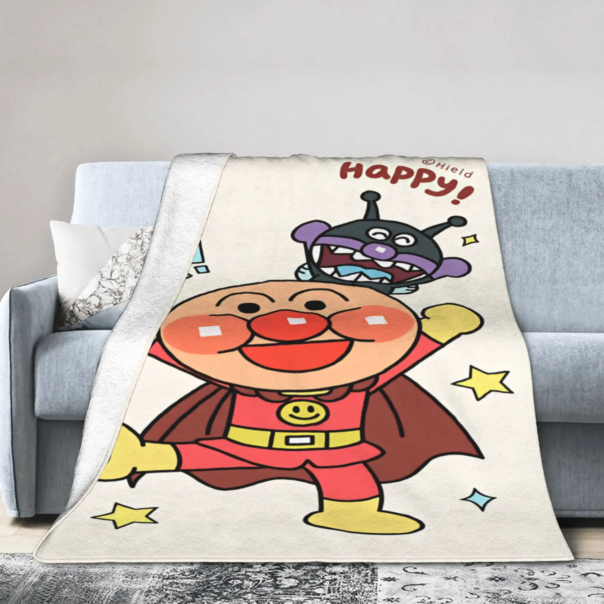 Anpanmans  Blanket Quality Super Warm  Throw Blanket Winter Students Home Decor Print Bedspread