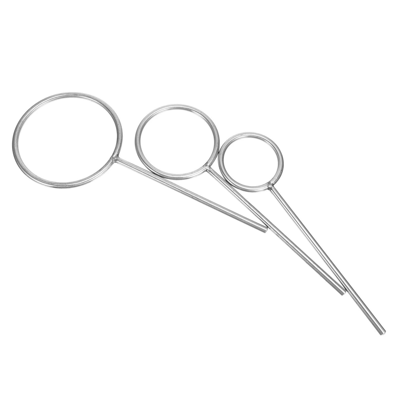 

3Pcs Laboratory High Quality Stainless Steel Closed Ring Acid Alkali Resistant for Lab Experiment Supplies
