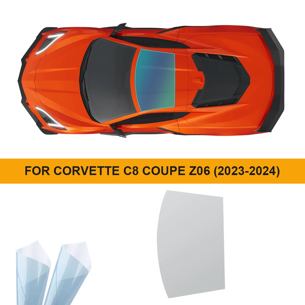 

For Corvette C8 Coupe Z06 2023 2024 TPU Ice Armor Pre-Cut Car Sunroof Protection Film Heat Insulation Car PPF Accessories