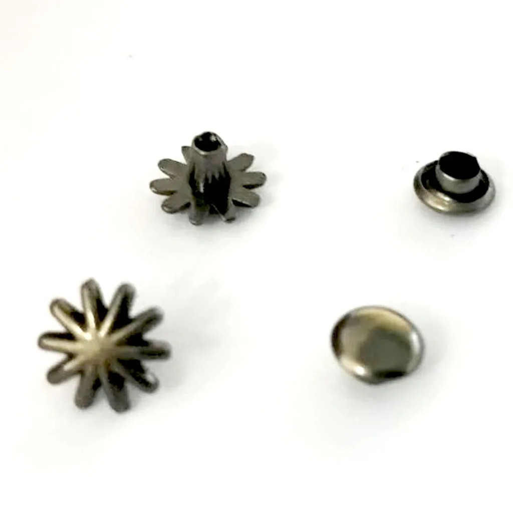 30 Sets Alloy Flower Rivets Studs Spikes Buttons for DIY Bags Shoes Decoration 8mm