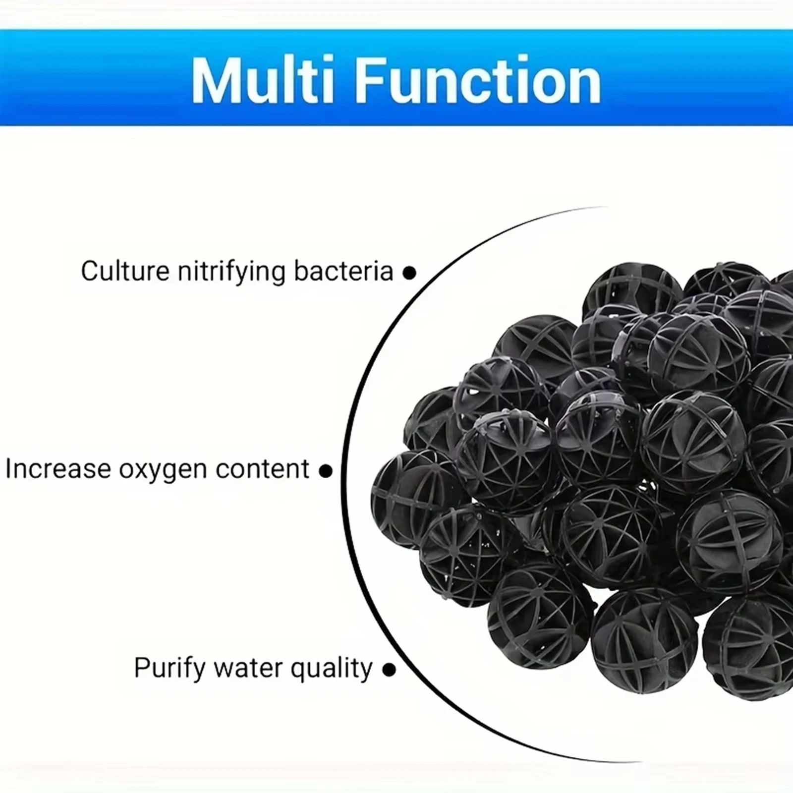 30Pcs Aquarium Filter Media Bio Balls Portable Wet Dry Cotton For Air Pump Canister Clear Water Biological Balls