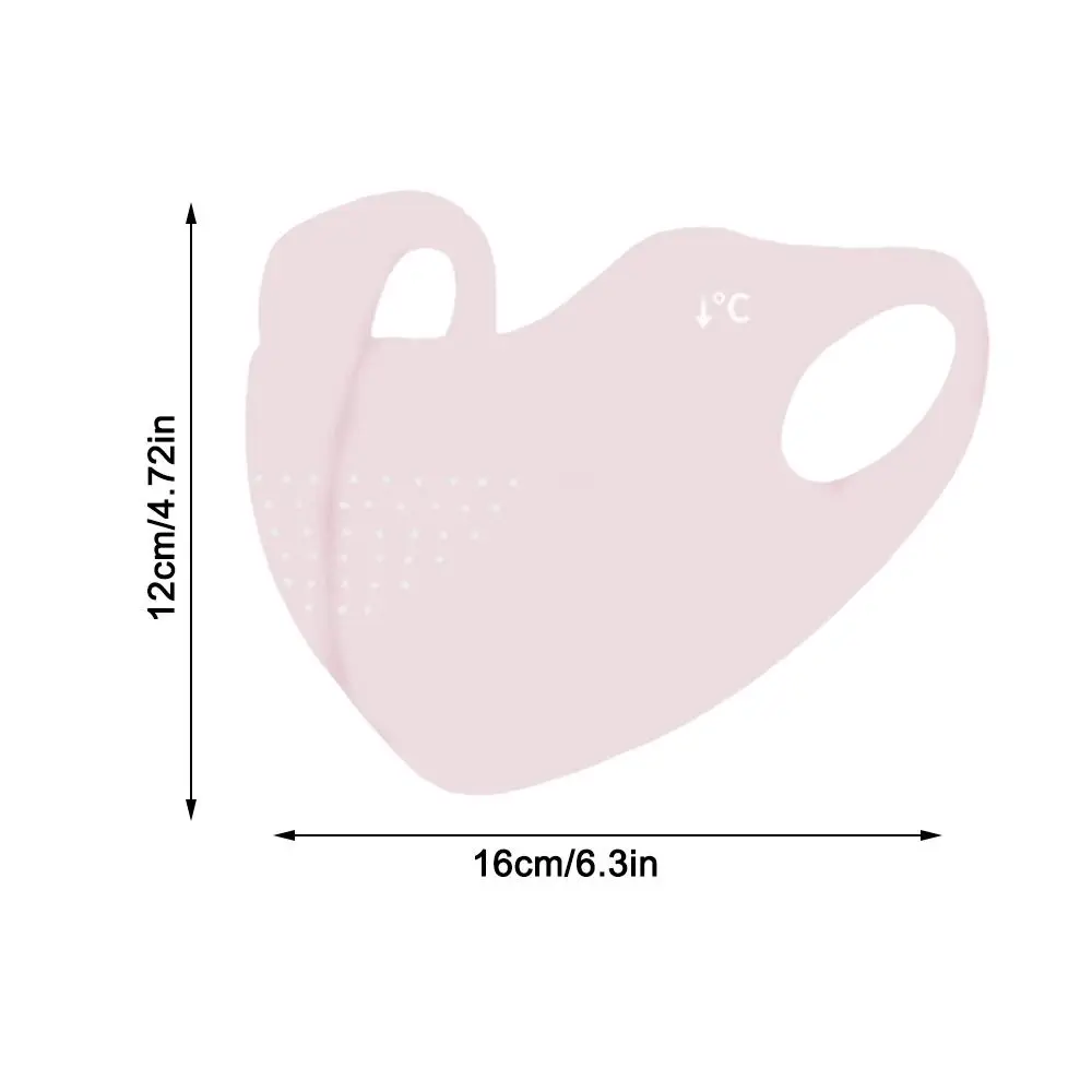 Soft Uv Sun Protection Cycling Face Mask Breathable Thin Ice Silk Face Mask Face Cover Summer