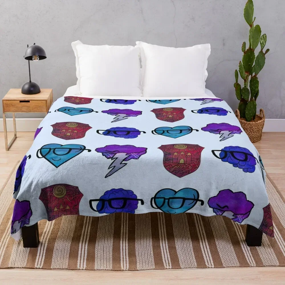 

Galaxy Light Sides Icons Throw Blanket bed plaid Heavy Furrys Blankets