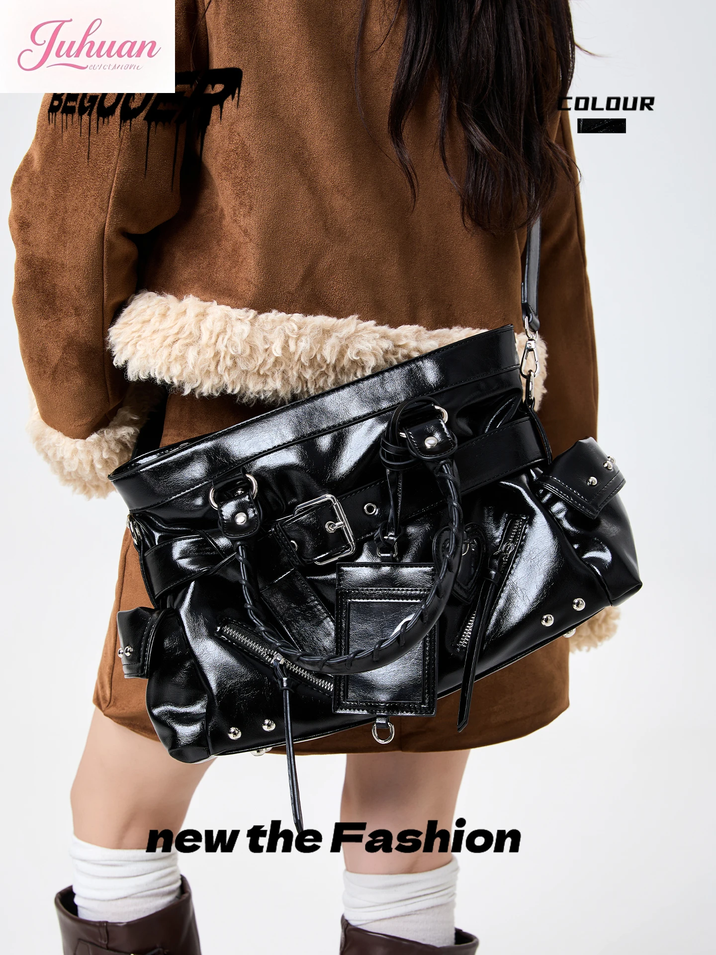 

Millennium Spice Girls Retro Locomotive Bag Women's New Trendy Lta Bag Women's Subculture Y2K Large Capacity Tote Crossbody Bag