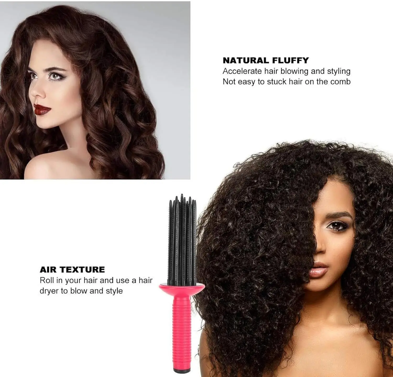 Fluffy Curly Hair Comb Set para Mulheres, Ferramentas de Curling, Parafusos Coloridos, Parafusos Styling, 21Pcs