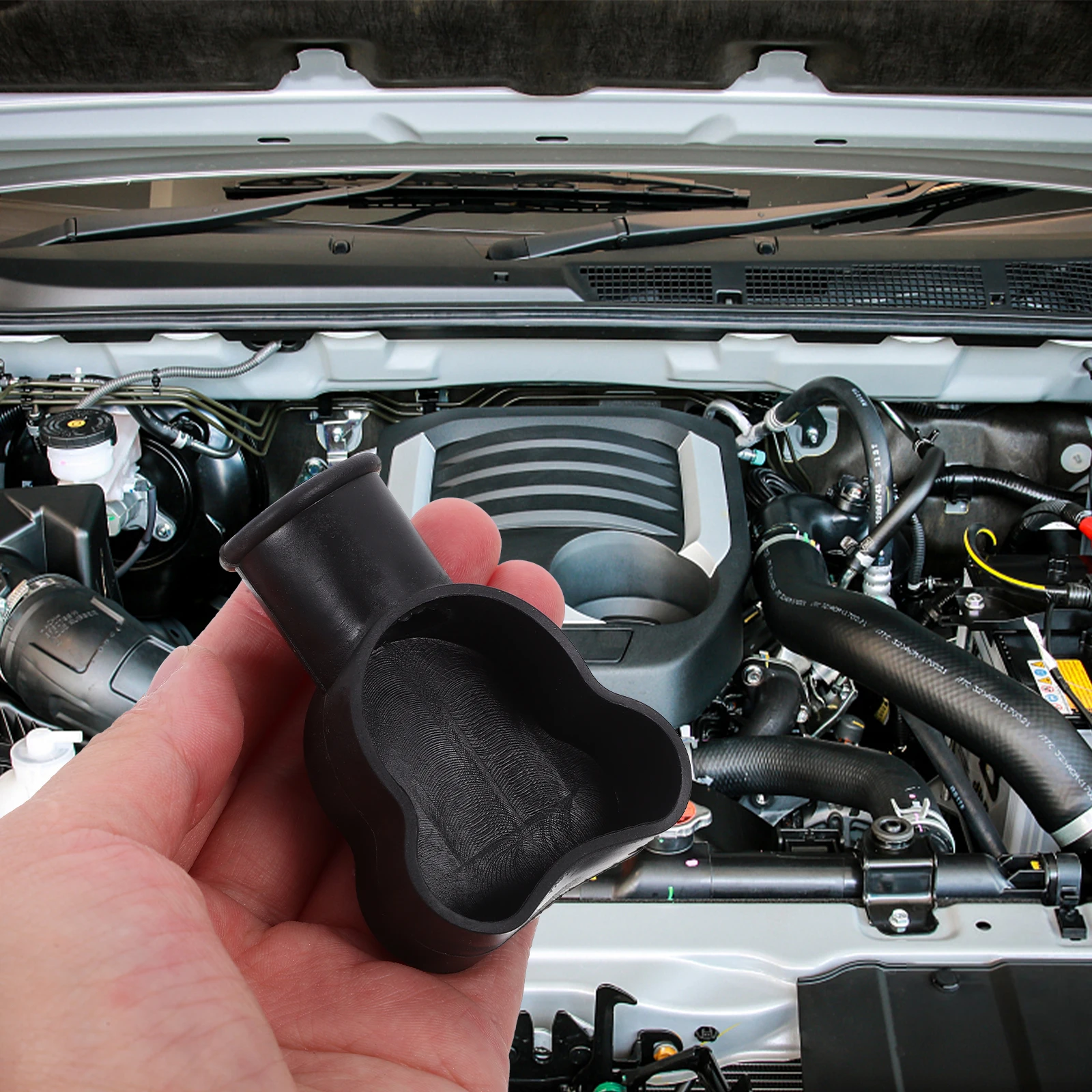 

2Pcs Car Terminal Caps Insulation Sleeve Protector Marine Positive Negative Terminal Cover for Auto Rv