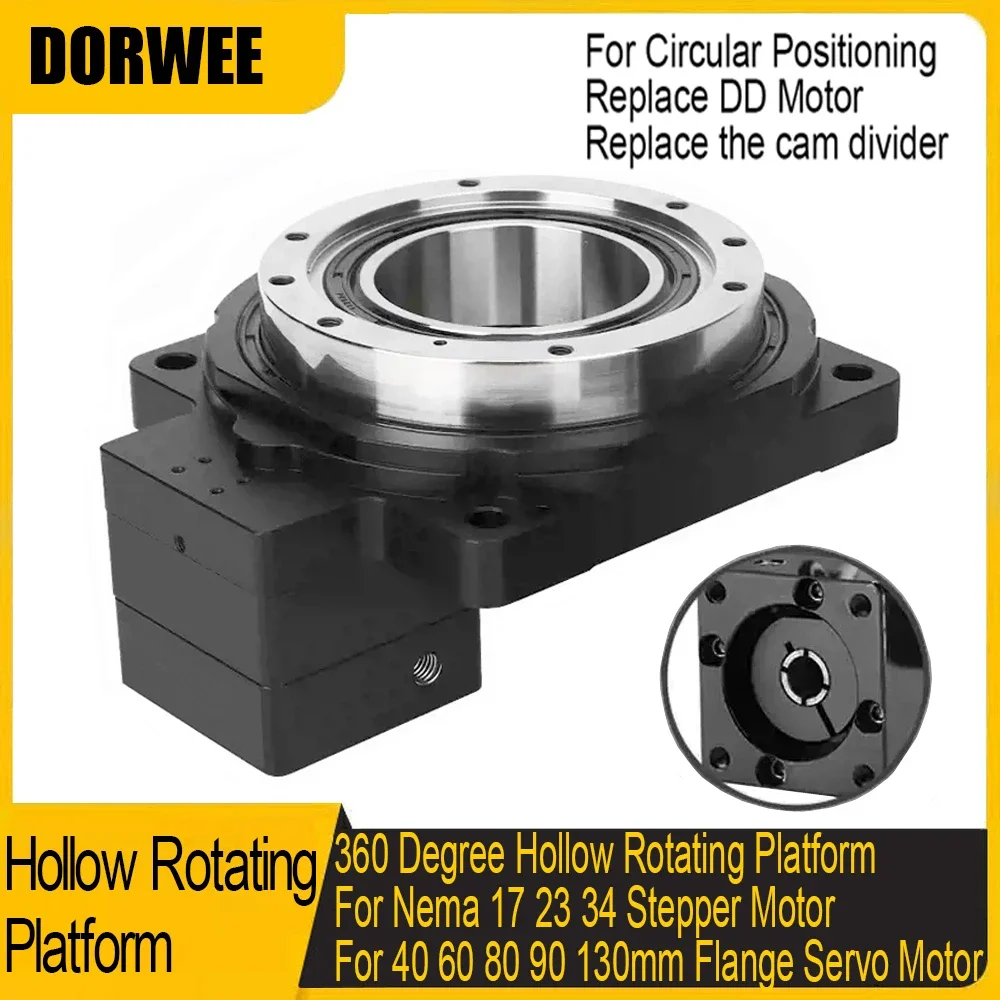 

CNC Hollow Rotating Table Reducer Hollow Rotary Actuator Indexing Disc Replace DD Motor Cam Indexer for Circular Positioning