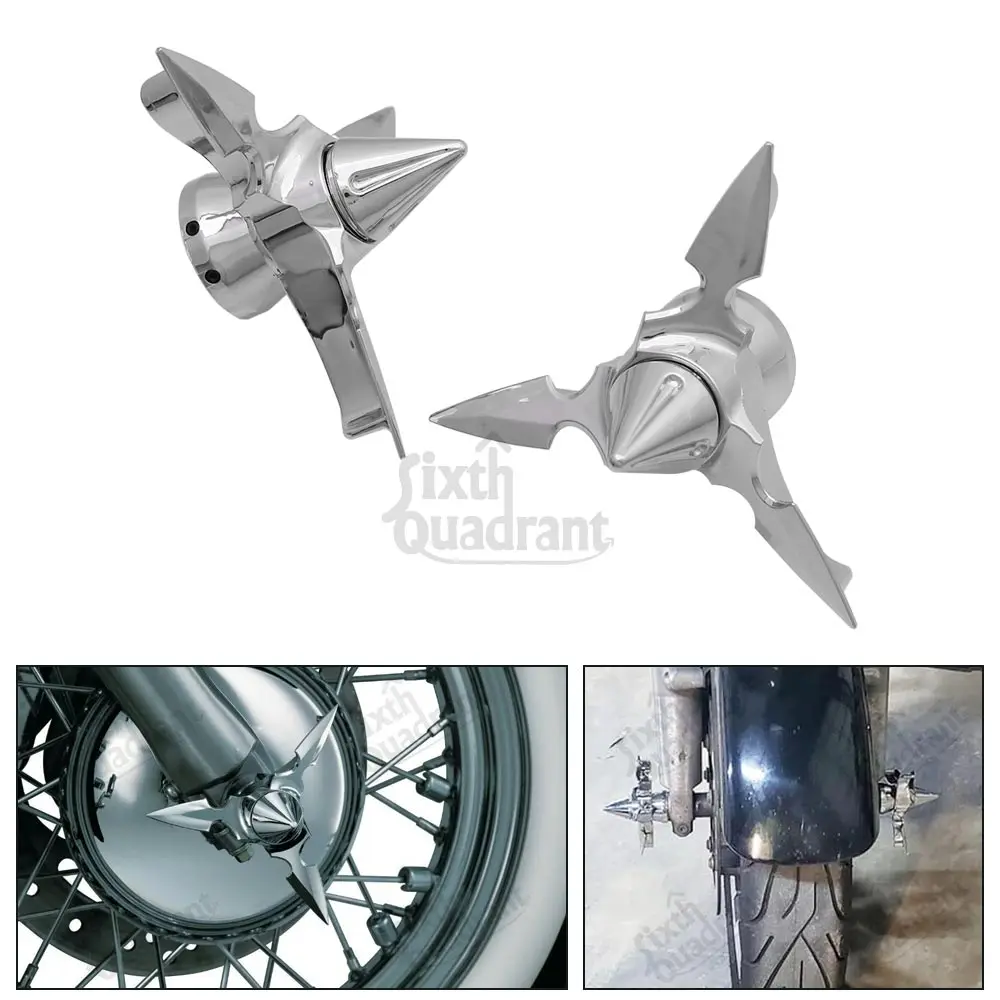 

2 шт. хромированные колпачки для гаек передней оси, чехлы для вращающихся лезвий для Harley Dyna Softail Sportster Touring V-Rod Trike Street 2002-2016