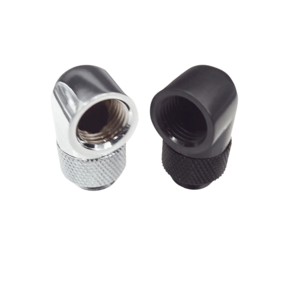 

practical G1/4 Thread Rotary Tube Fitting Black/Silver Easy Screw PC Water Cooling Brass Fitting Computer Water Cooling