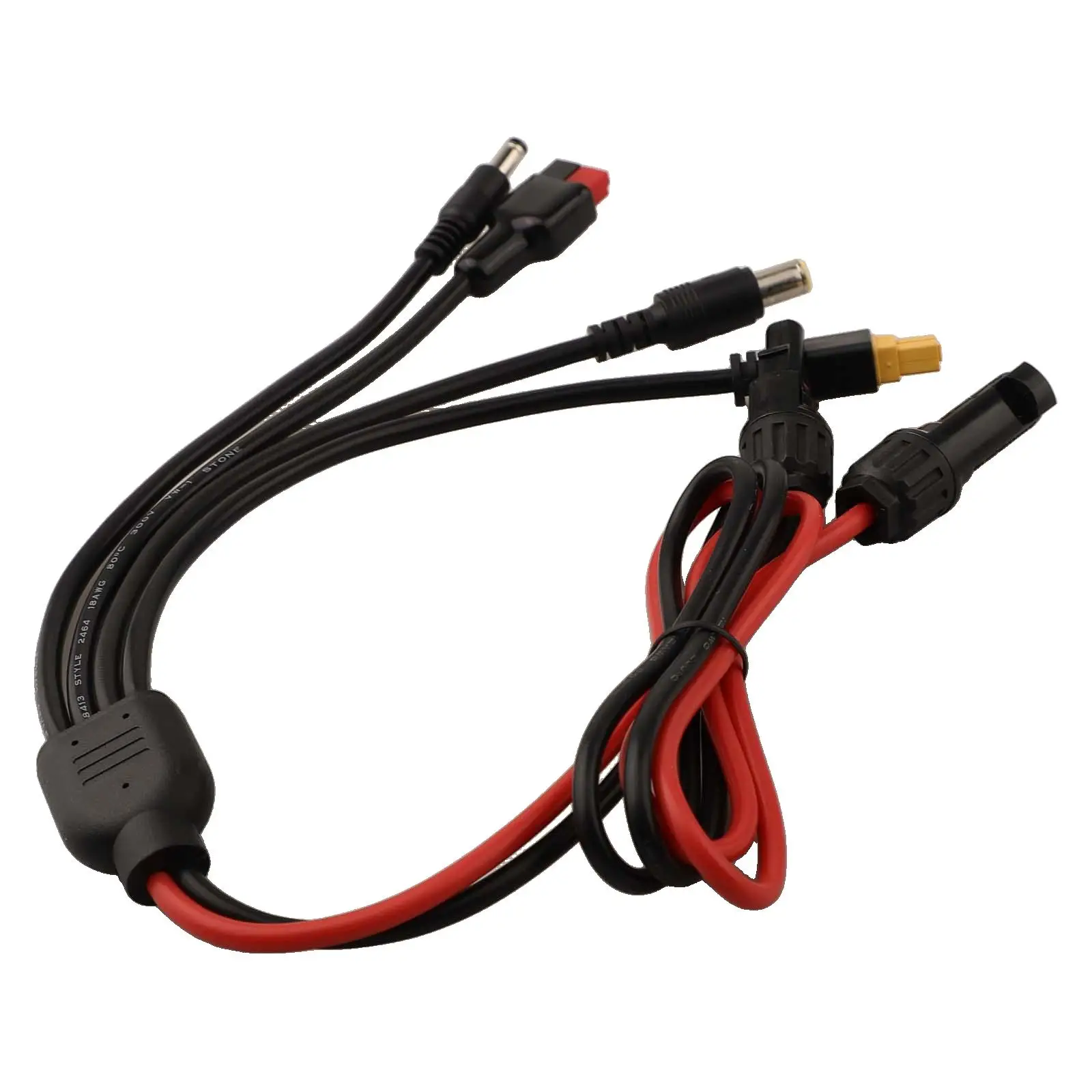 Adaptadores de conector de panel solar 4 en 1 para entradas XT60 DC5521 y DC7909 Cable de carga eficiente para estaciones de energía solar