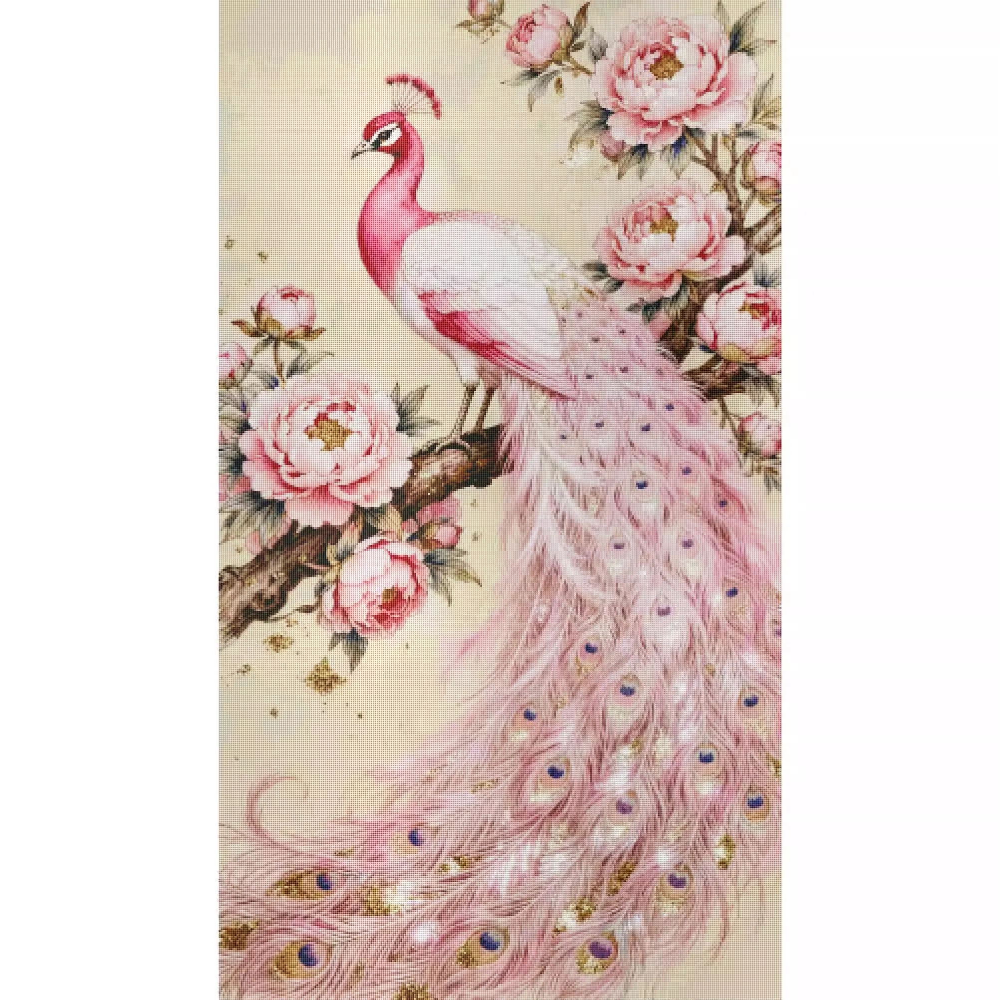 

ZZ8241 Набор для вышивания крестиком «Павлин и пионы» на холсте, 14CT, 16CT, 18CT, 119 цветов, для рукоделия