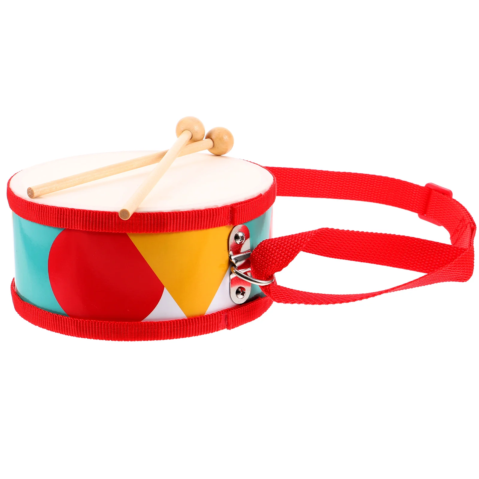 

1 set Double Sided Small Drum Kids Toys Geometry Snare Drum Set Toddler Instruments Durable Play Promote Skills Hand