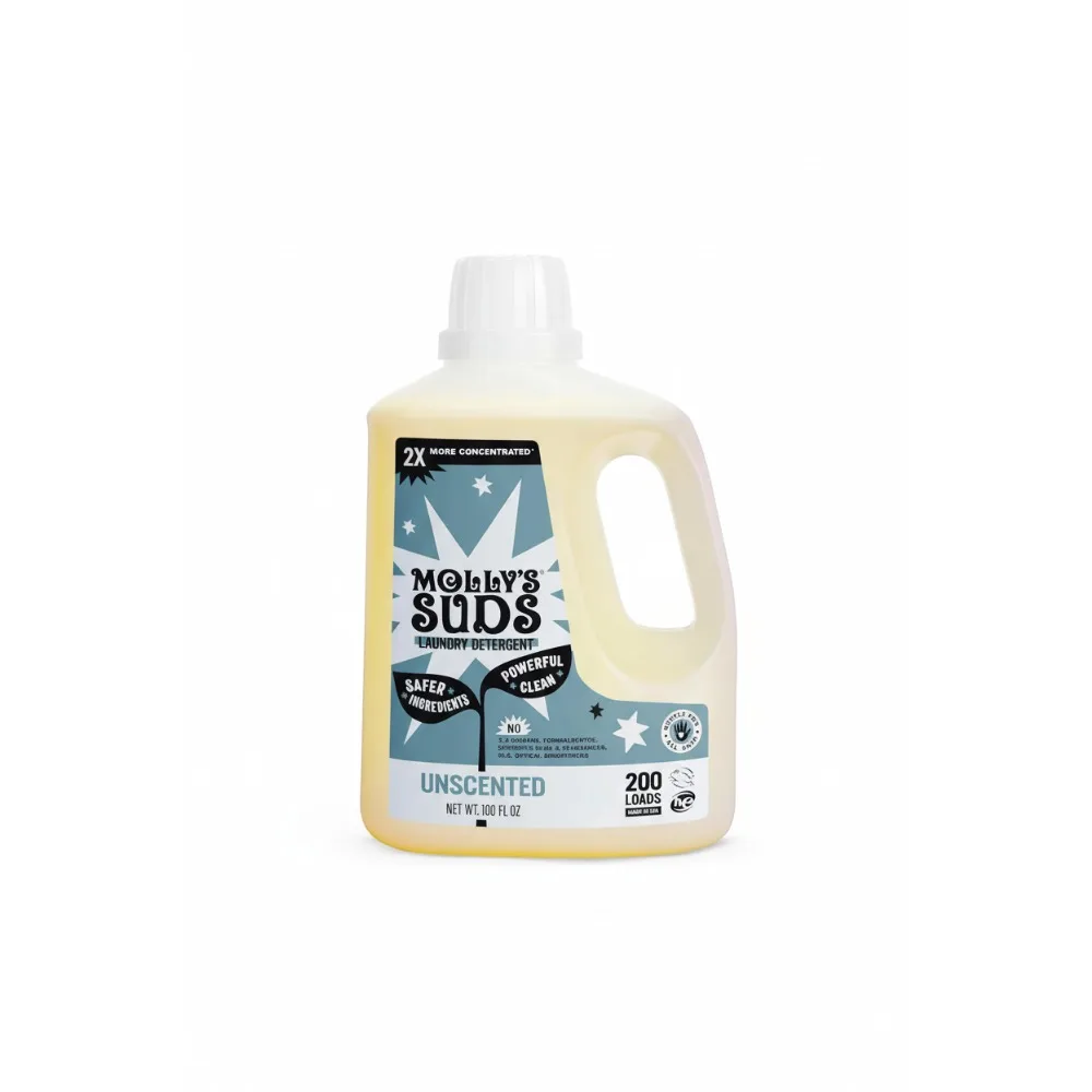 

Unscented Liquid Laundry Detergent for Sensitive Skin | 2x Concentrated HE Formula | 200 Loads