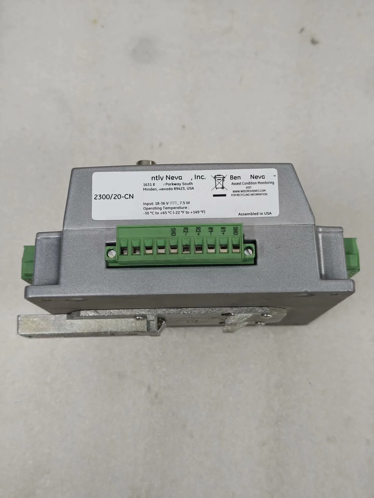 Modulo monitor vibrazioni originale 2300/20-CN per Bently 2300/20-CN