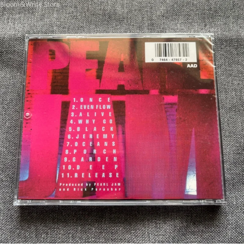Ten Music CD Classic Grunge Rock Album, Full Tracks Studio Record, New Sealed Audiophile Music Disc for Collection Gift