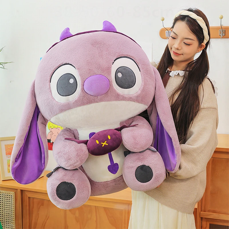

Kawaii Stitch плюшевая игрушка, наполненная кукла, милый дьявол, стежок, ангел, плюшевая большая обнимающая подушка для детей, подарок на день рождения, Рождество, оптовая продажа