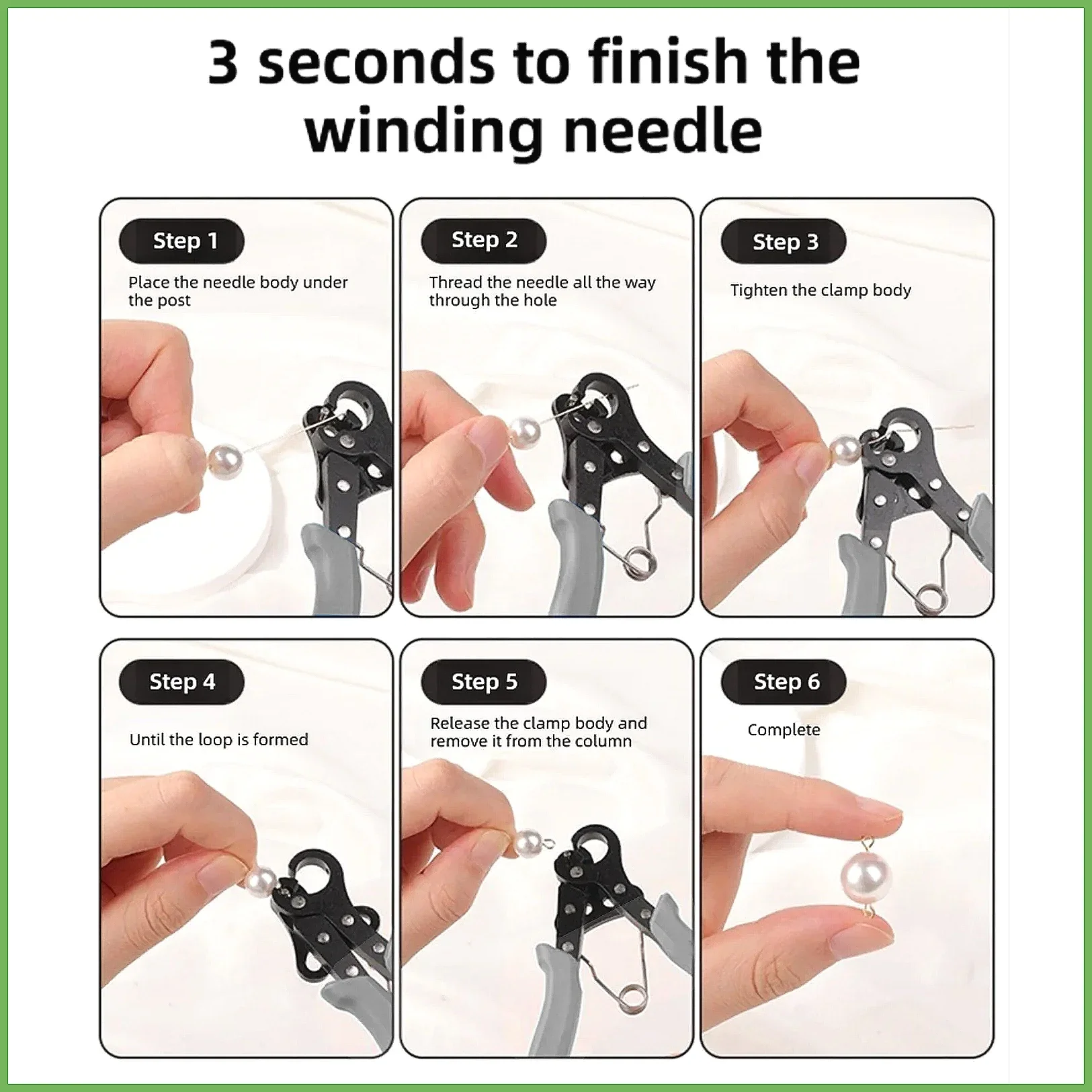 One Step Looper Pliers Tool for Jewelry Making 18-26g Craft Wire Gold Silver Copper Iron Coils Gray Handle DIY Wrapping view 2