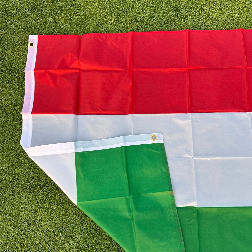 FlagGo Hungary Flag 150x90cm 3x5 FT Red White Green Horizontal Stripes Polyester Double Stitched Outdoor Indoor Decoration