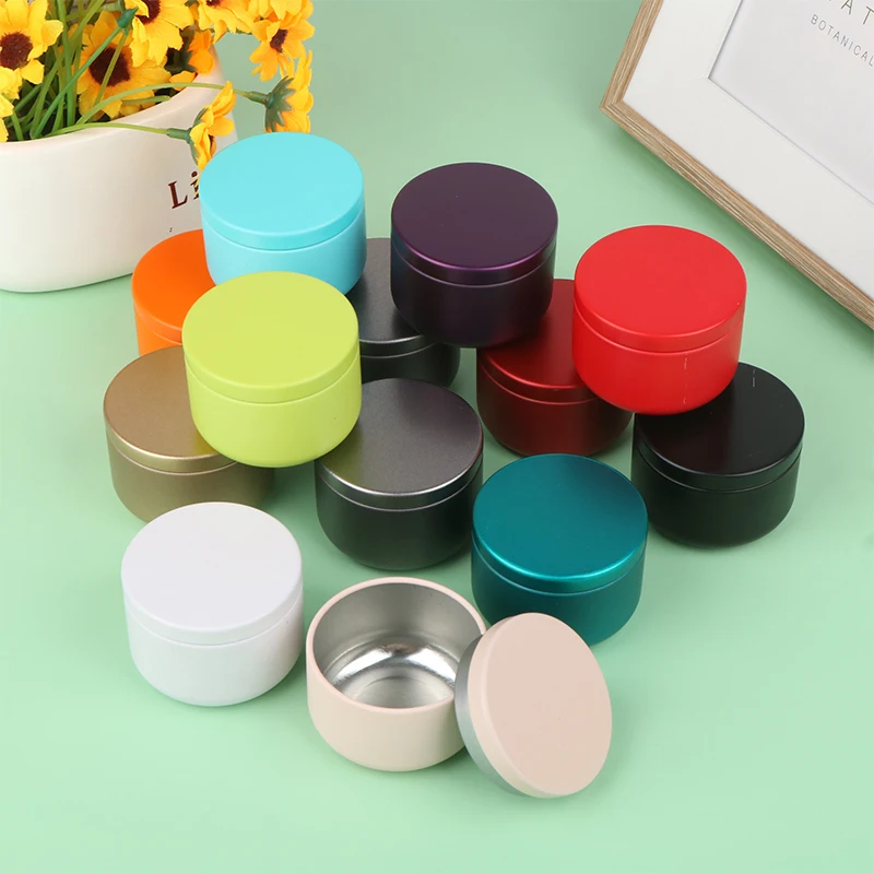 Portable Solid Color Mini Tin Box Tea Sealed Jar Packing Boxes Jewelry Candy Small Storage Can Coin Earring Headphones Gift Case