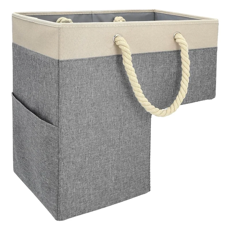 

Лестничная корзина BAAU для лестницы, складная корзина для лестницы с ручками из толстой хлопчатобумажной веревки, лестничные корзины для ковровых покрытий