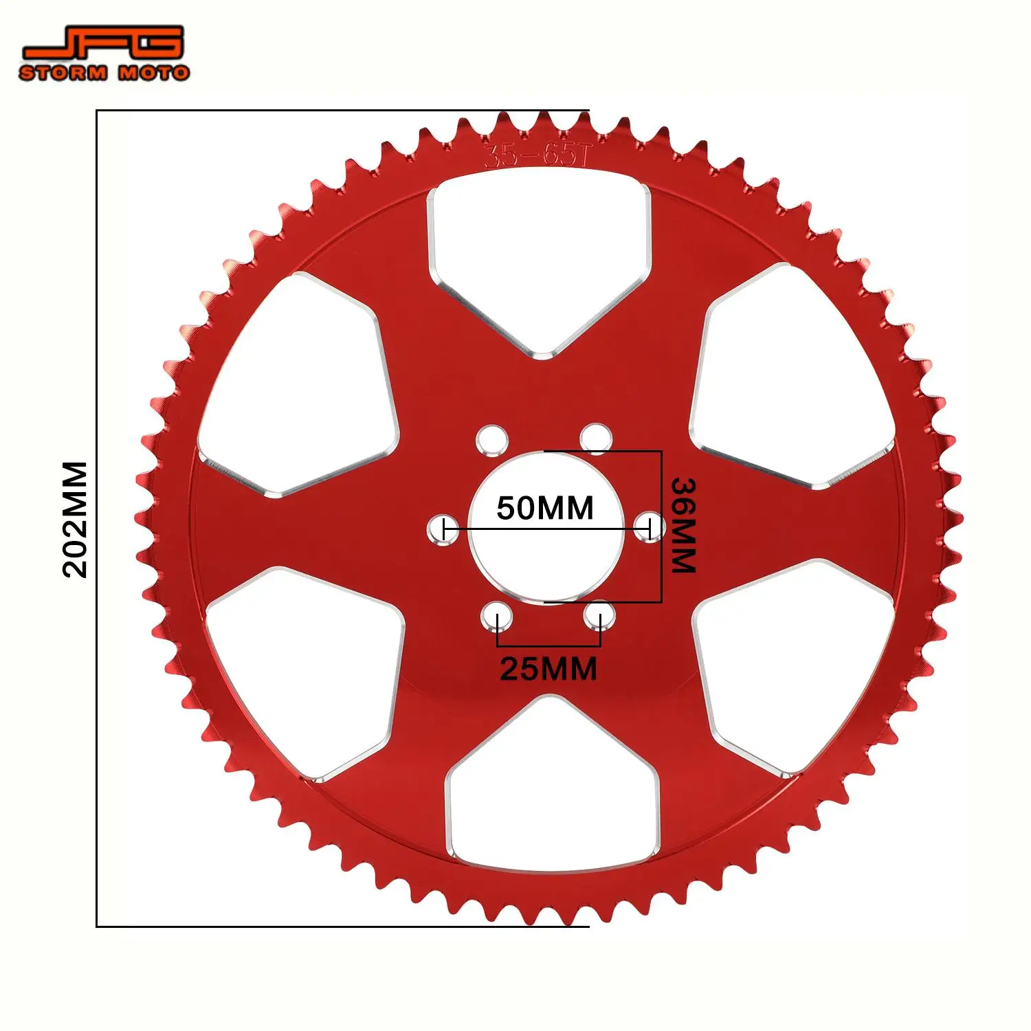 Motorcycles Accessories Chain Sprocket 35 chain 65T Aluminum 7075 For Coleman CT100U Replacement Parts Electric Dirt Pit Bike