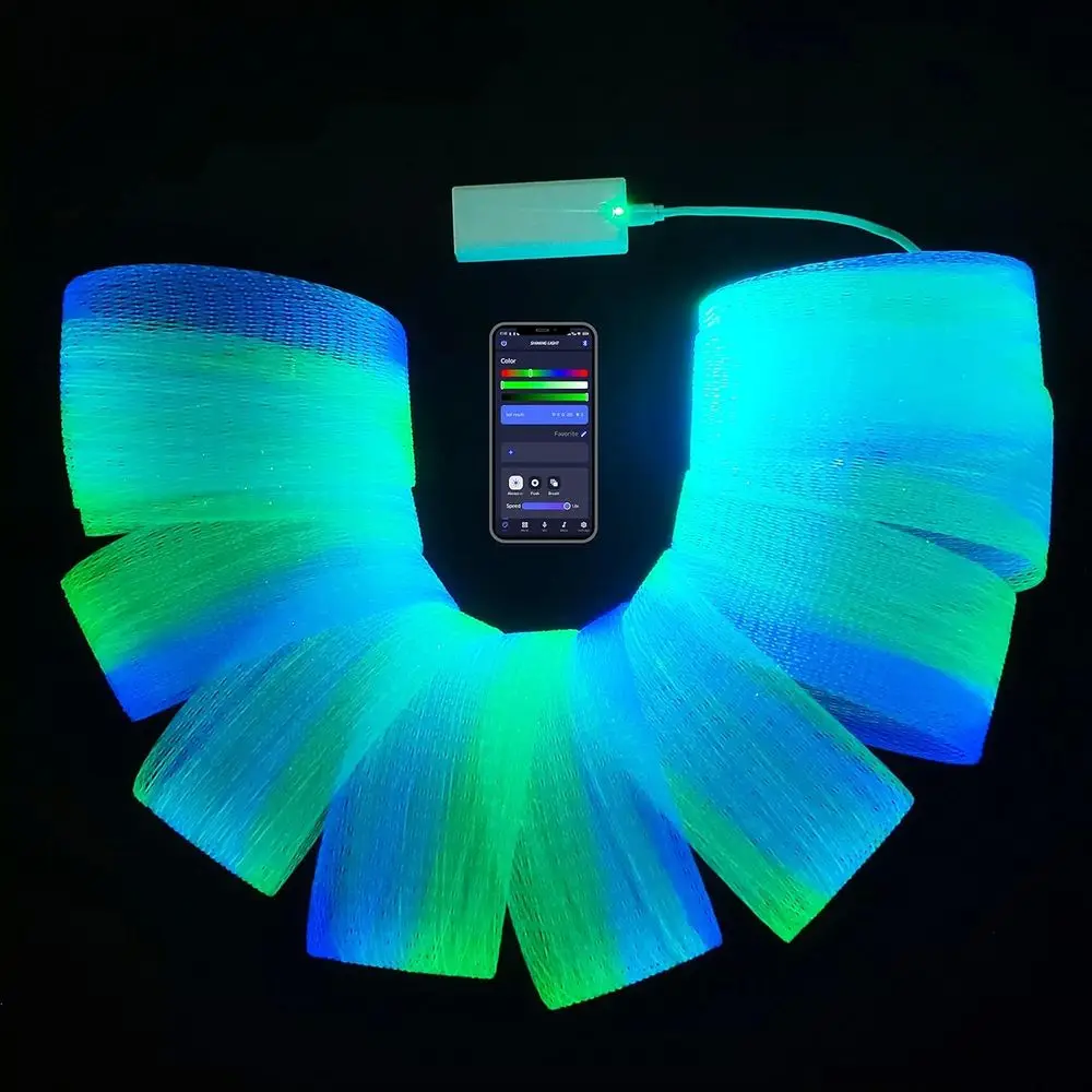 

LED iber Optic Mesh Light Kits with Battery Controller or Dres Costumes Textiles - Net abric Light Up Wedding Parties Halloween