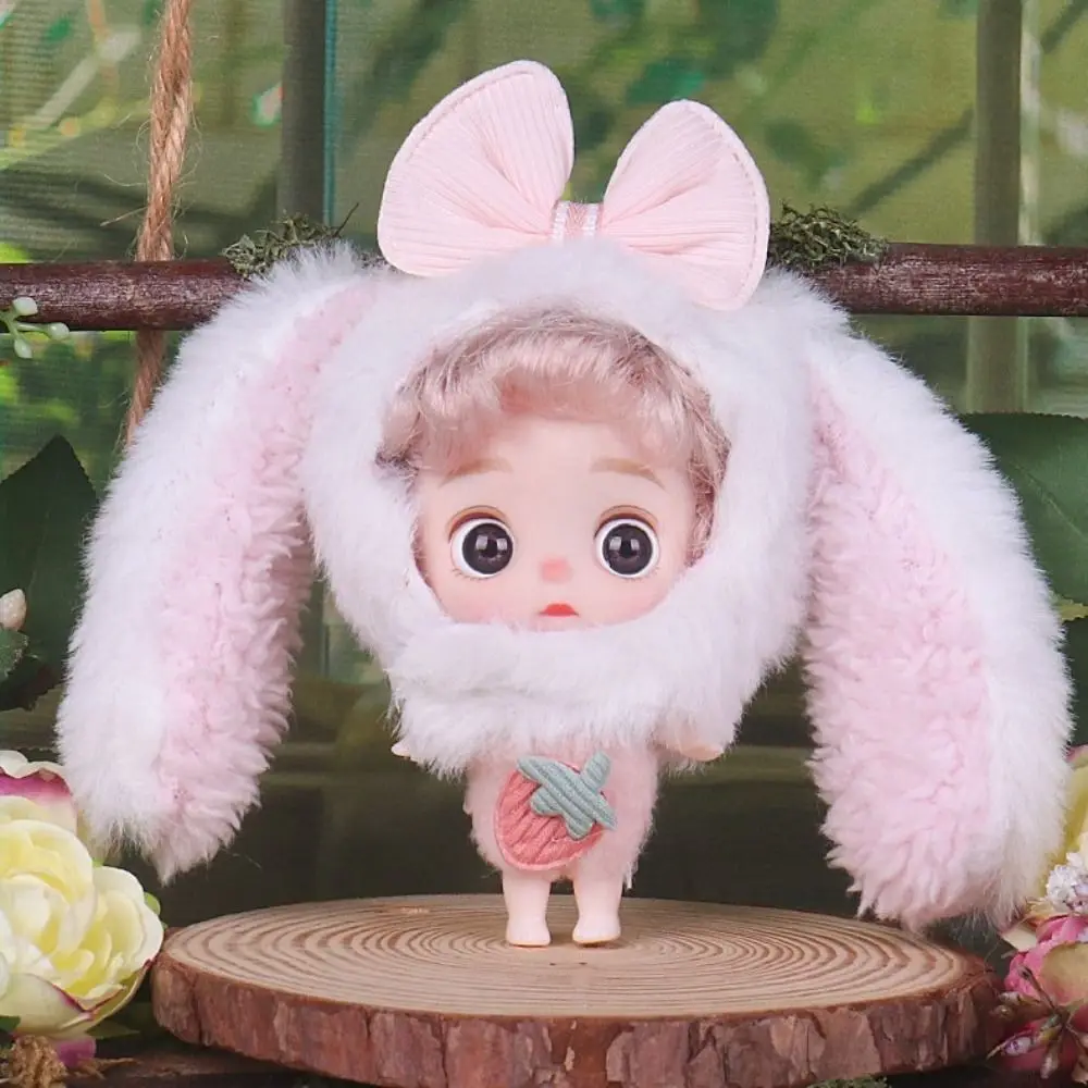 

Fairy Beautiful 10cm Dress Up Toys Safety Toys Movable Joint Doll Cute Rabbit Ear BJD Baby Doll Babies