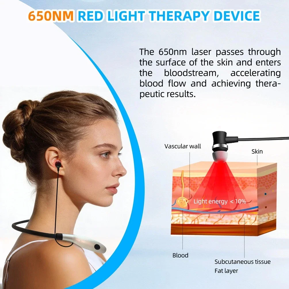 

Frovab Red Light Therapy Ear Nasal Inflammation Relief 650nm Laser Irradiator for Tinnitus Rhinitis Nasal Congestion Ear Pain