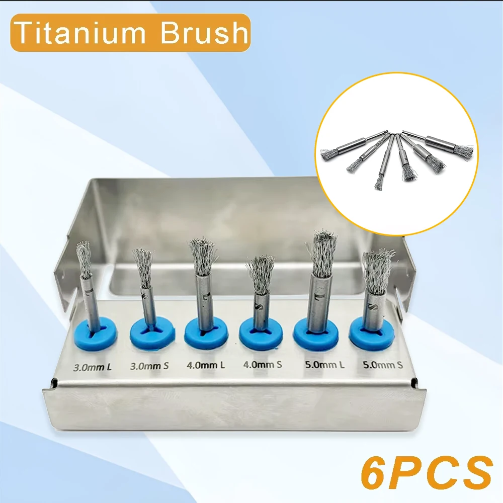 

Dental Implant Surface Cleaning Brush for Peri-Implantitis Abutment Threads Fixture Instrument Care Tools Set
