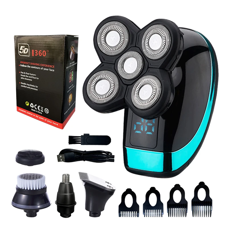 Electric Shaver 5 In 1 For Men Beard And Nose Trimmer Floating Head_voghion.com