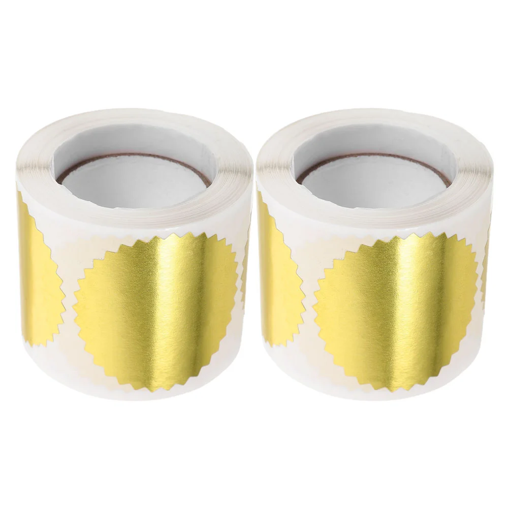 2 Rolls Stencil Sticker Diploma Certificate Stickers Medal Seal Medals for Graduation Sports Event Nail