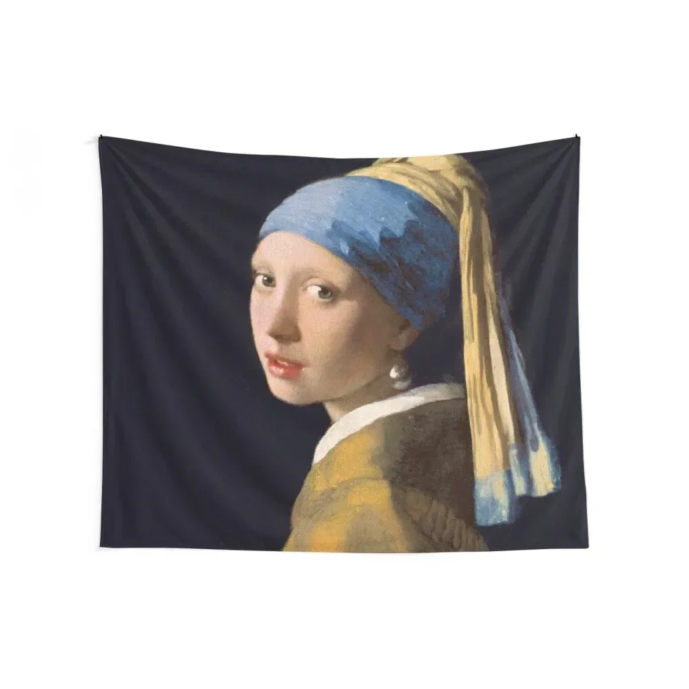 Johannes Vermeer Girl with a Pearl Earring Tapestry Aesthetic Room Decor Korean Home Decoration Room Ornaments Tapestry