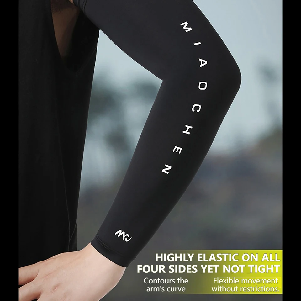 

GOBYGO 1Pair UPF50+ Summer Cooling Arm Sleeves Lightweight Ice Silk Breathable UV Protection Outdoor Sports Cycling Men Women