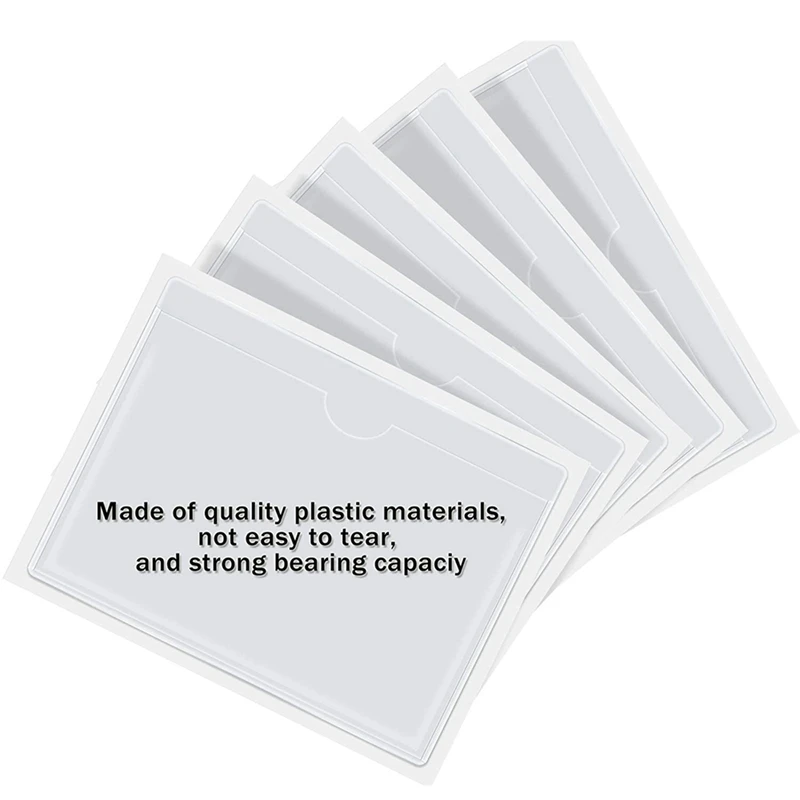 60Pcs Self-Adhesive Business Card Pockets With Top Open For Loading, Card Holder For Organizing And Protecting Cards