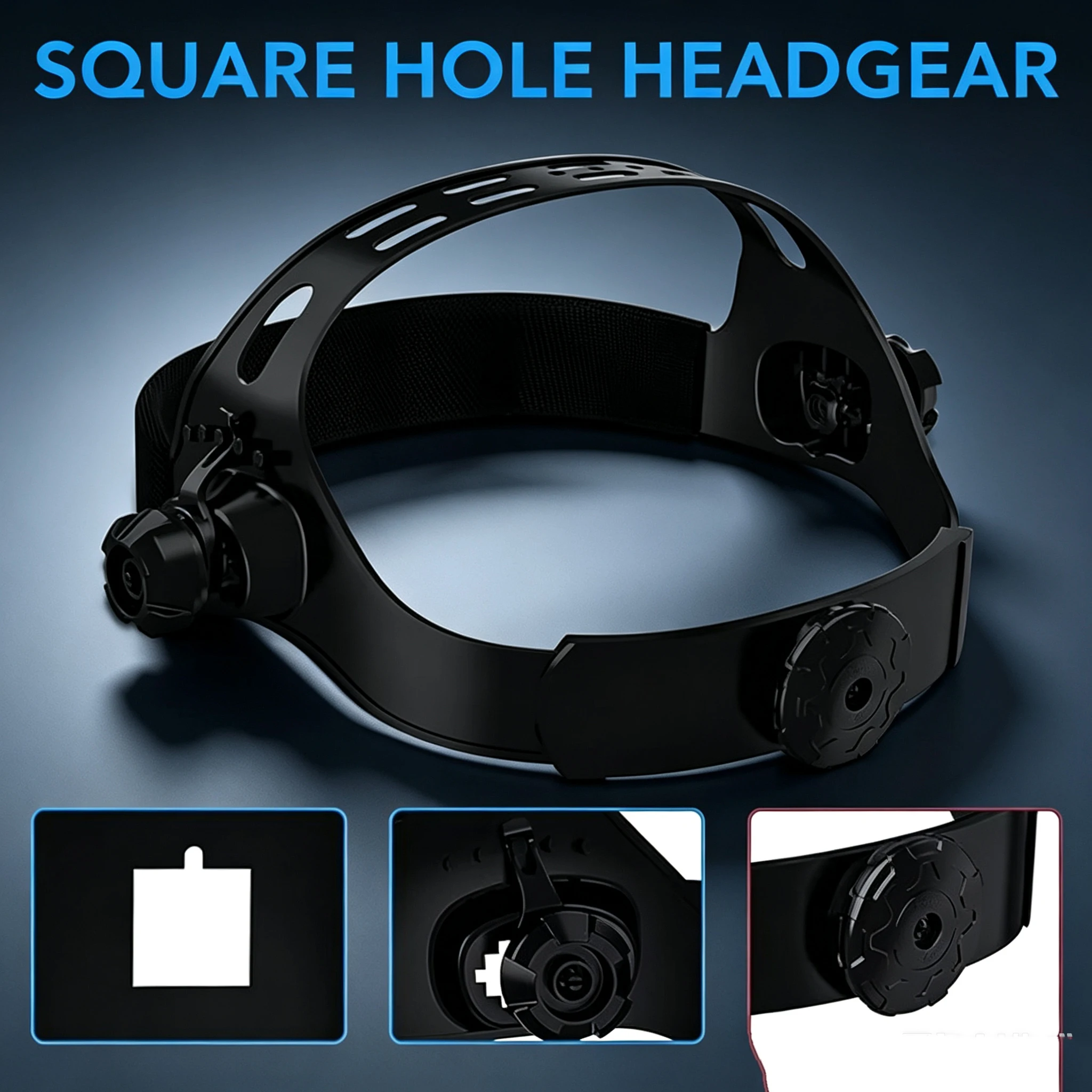 Welding Helmet Headgear Replacement Parts With Sweatband, Adjustable Head Harness Fit Round Hole Auto Darkening Welding Helmets