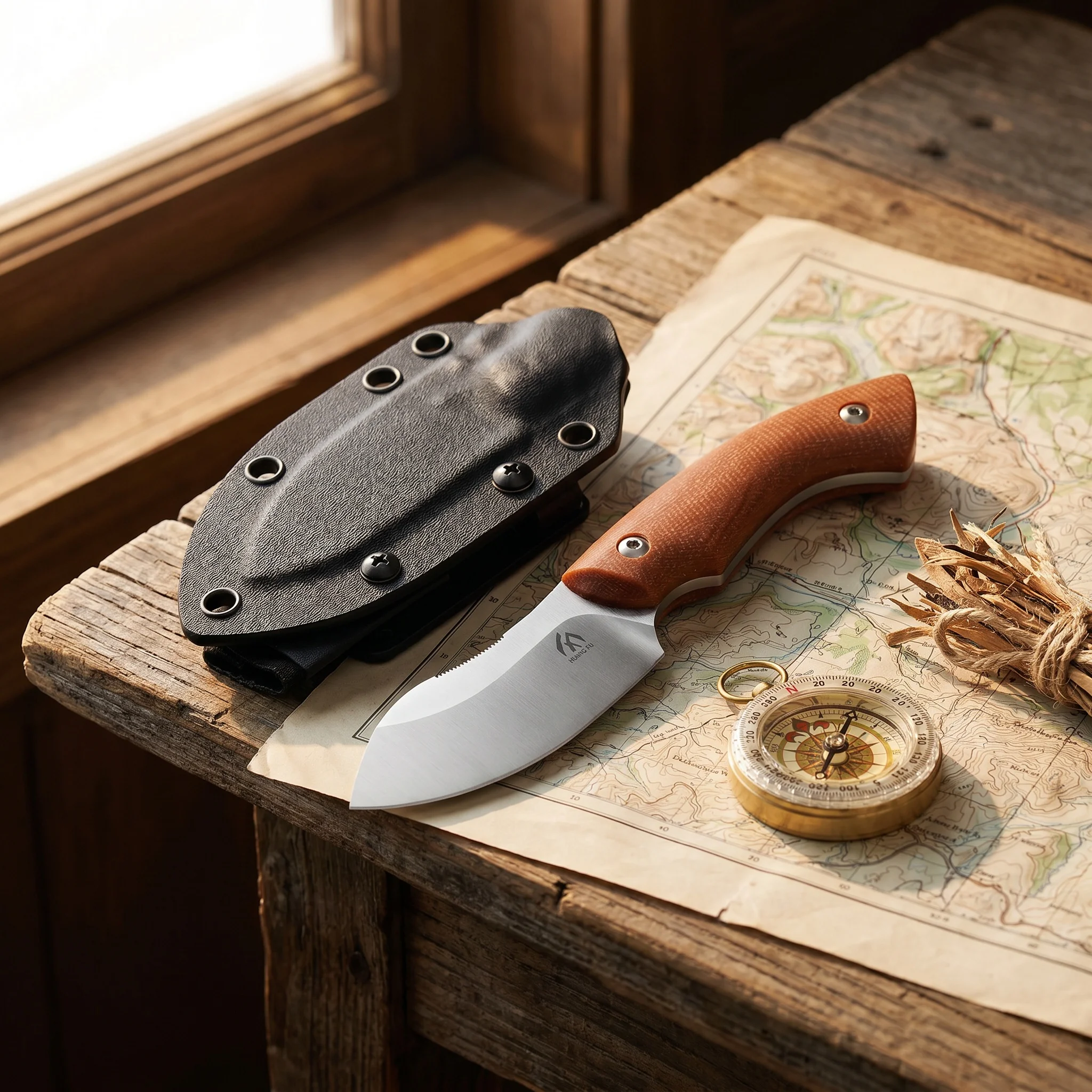 

Portable daily multi-purpose knife, lightweight and easy to store, outdoor walking, camping, gardening, handmade knives