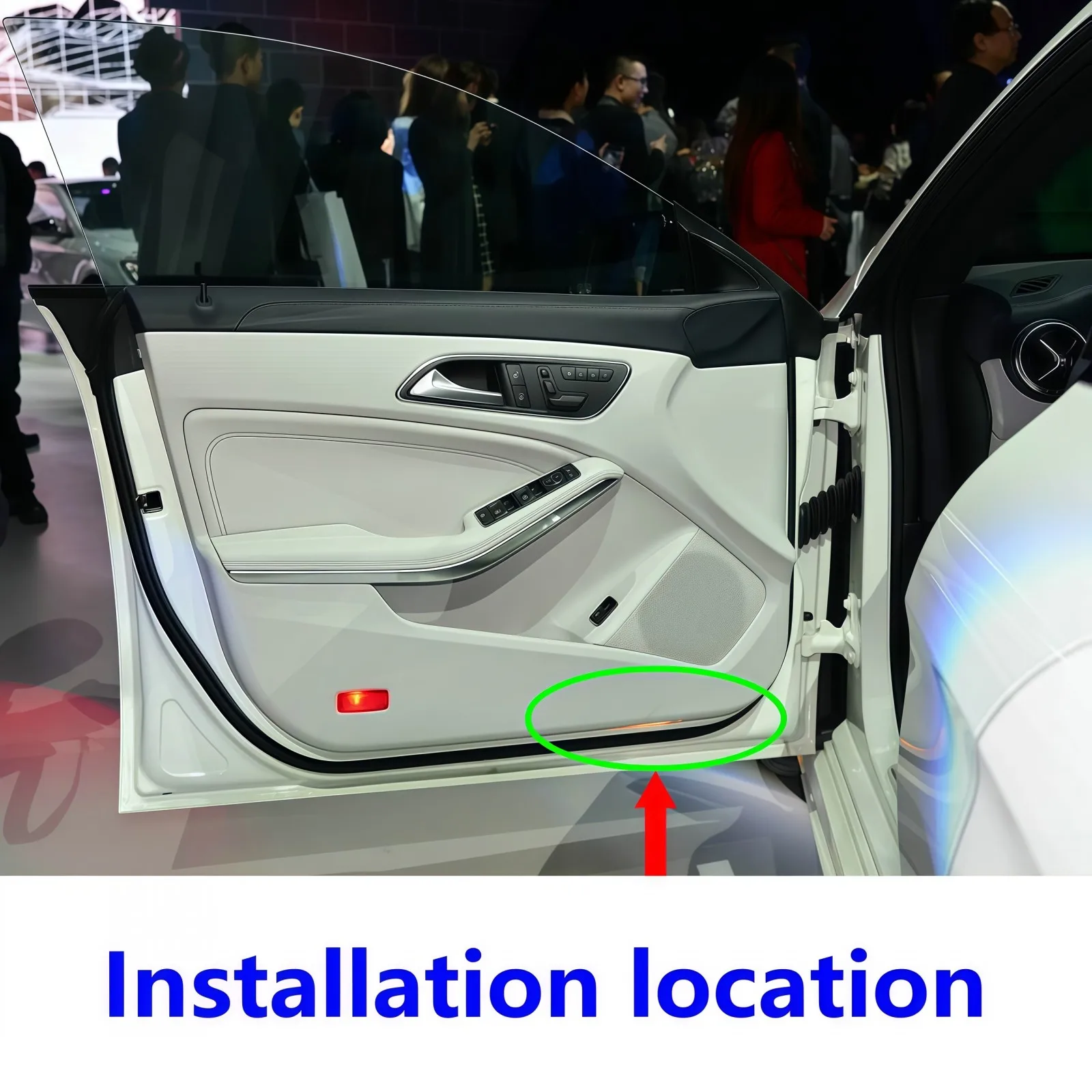 2 Stück HD LED Auto-Türprojektor-Lichtzubehör für Mercedes Benz CLS W257 W218 CLA C117 C118 W117 W118 E C Coupe C205 C207 C238 – Detail 1