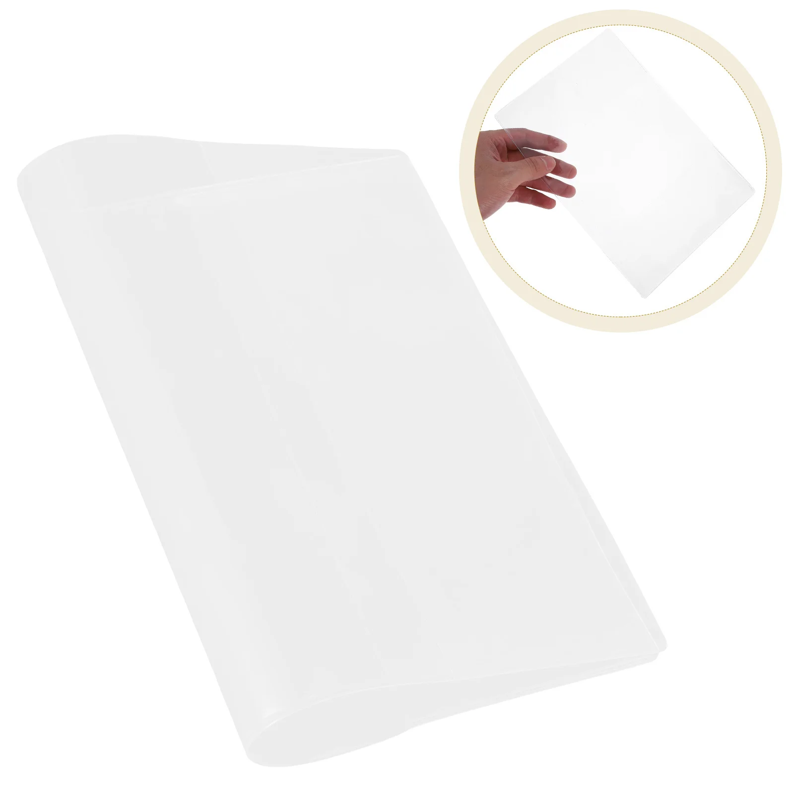 

A6 Transparent Book Cover Sleeve Sturdy Pvc Scratch-Resistant Protection For Planners Scrapbooks Notebooks Refillable