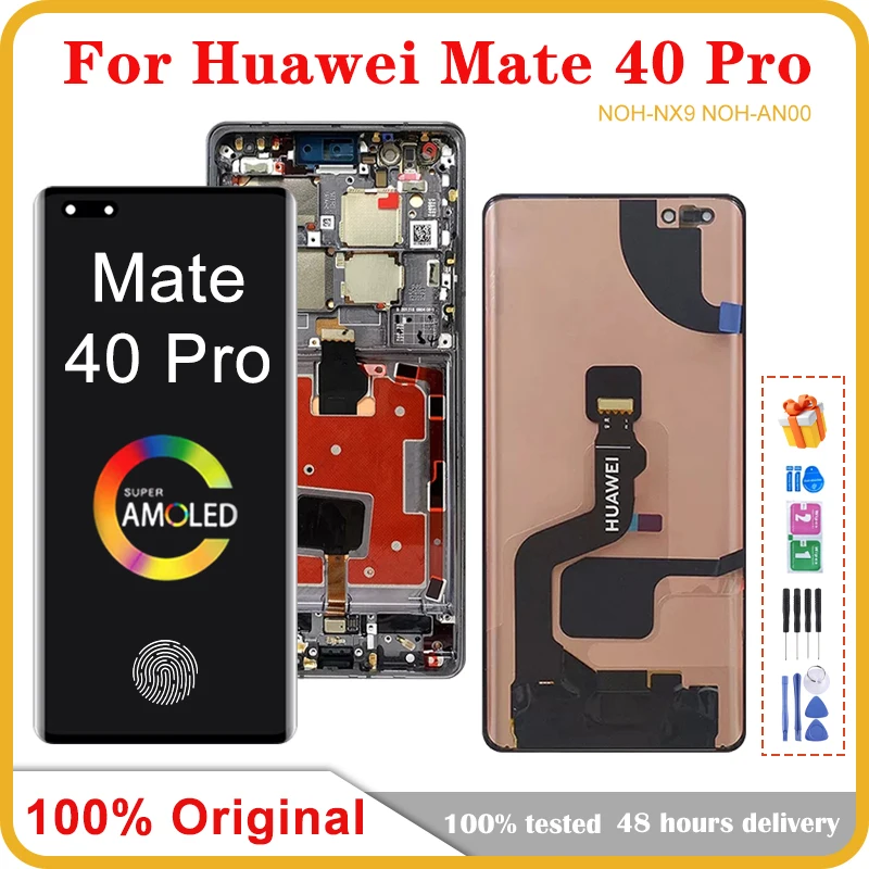 

6,76 ''OLED для Huawei Mate 40 Pro, ЖК-экран мобильного телефона в сборе, сенсорный экран, замена ЖК-панели
