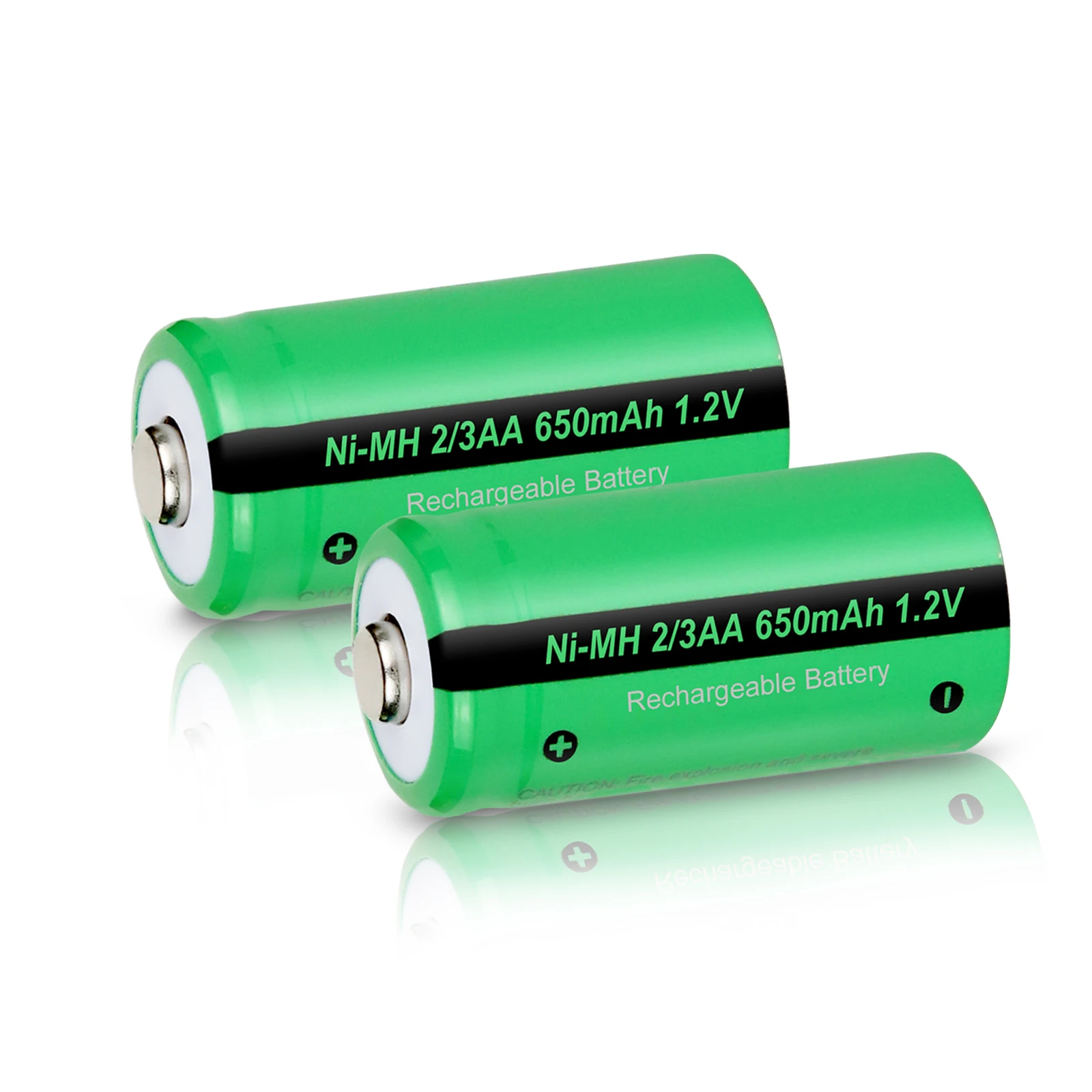 4x 2/3AA Ni-MH Battery 1.2V 650mAh  Rechargeable Battery For Soldering Button Top