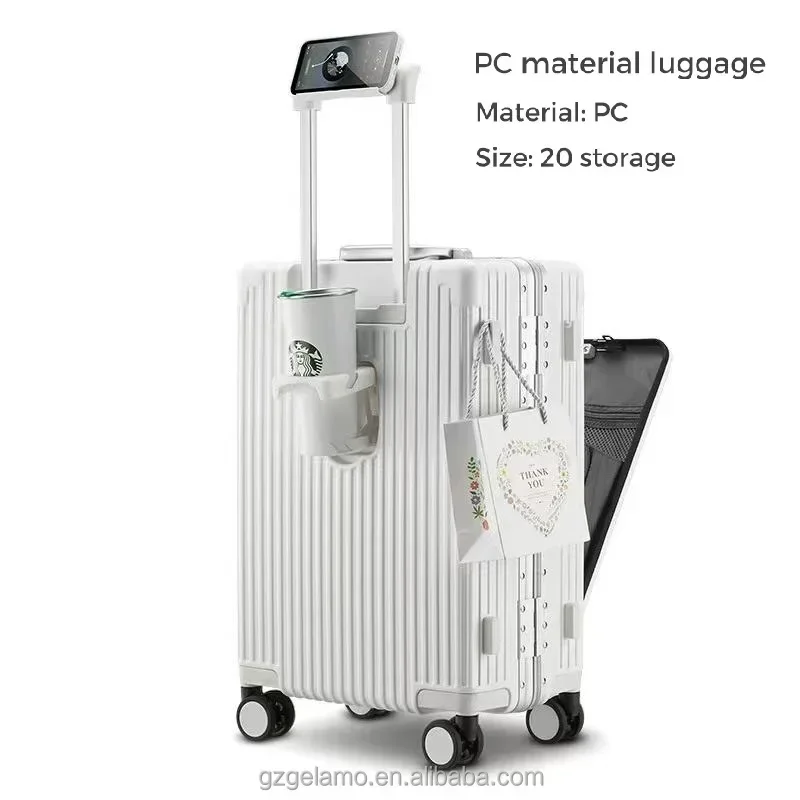 USB TYPE C Luggage Hand Carry Travel Luggage Bag Carry on Luggage Business Style Trolley Suitcase