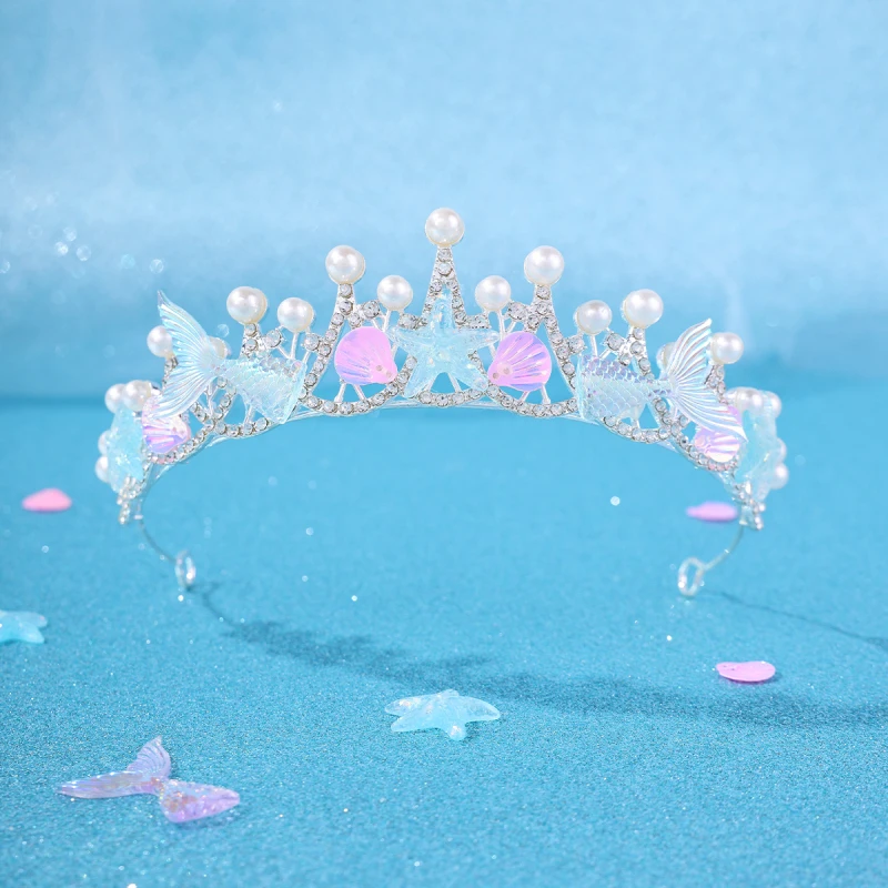 Baroque Crystal Pearl Crown Tiara For Women Bride wE Hair Accessories Jewelry Princess Birthday Prom Headband Diadem Crown Tiara