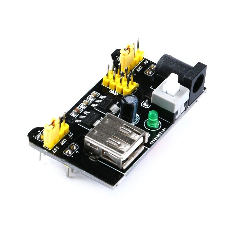 Módulo de alimentação 5V 3.3V fonte adaptador de placa DC MB-102 placa de ensaio DC005 soquete entrada USB