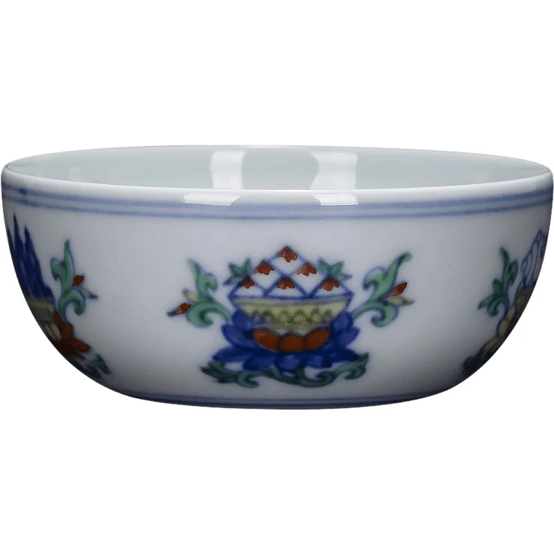 |fu tea cups archaize chenghua bucket color lotus holds five treasures tea bowl cups of jingdezhen tea service master