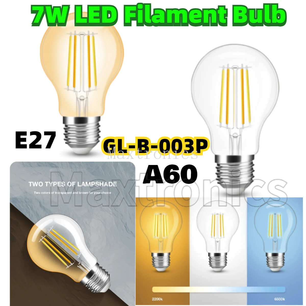 New Gledopto Zigbee 3.0 7W LED Filament Bulb Pro A60 CCT Smart Home Vintage Work With SmartThings APP Alexa Voice Remote Control