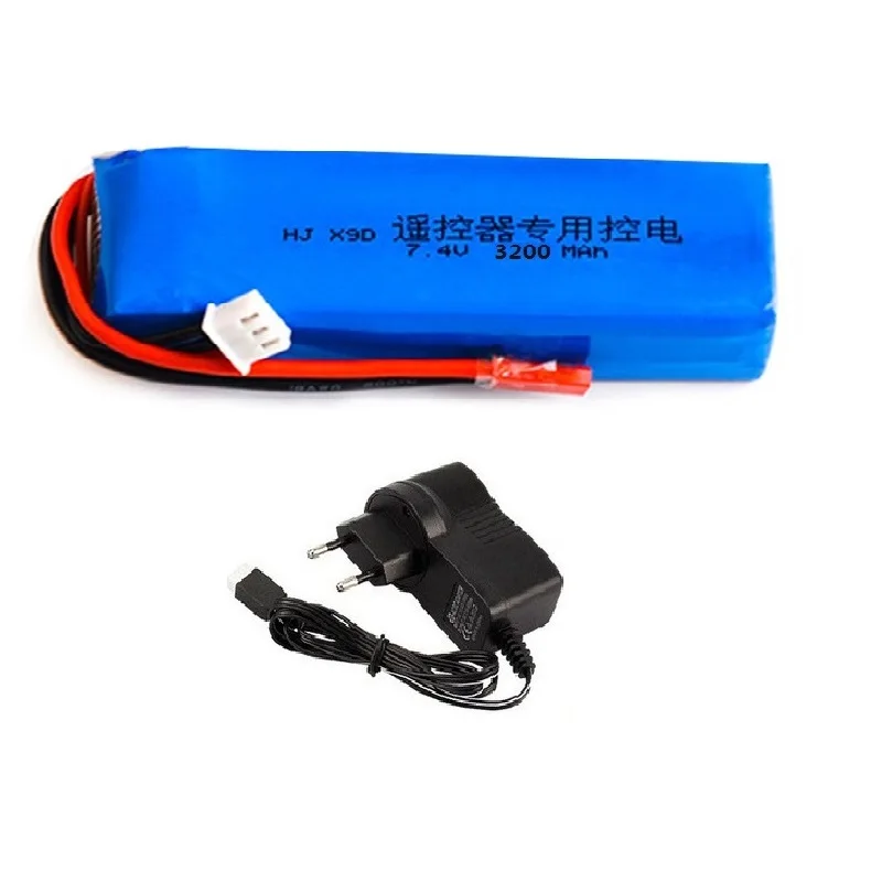 7.4V 3200mAh upgrade Lipo Battery for Taranis X9D Plus Transmitter Toy Accessories 2S 7.4V Lipo Battery