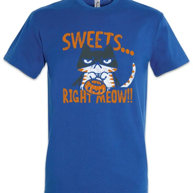 Sweets Right Meow T Shirt Cat Cats Halloween Trick or Fun Love Treat
