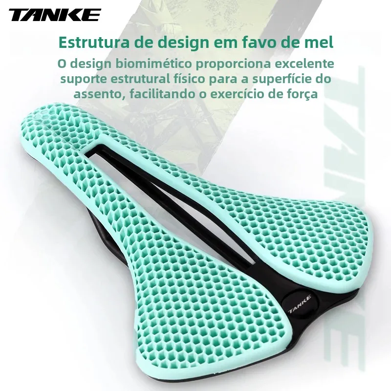 Tanke mtb selim de bicicleta de estrada favo de mel respirável, leve, durável, resistente ao desgaste, assento de equitação noctilucente impresso em 3d semelhante Tanke mtb selim de bicicleta de estrada favo de mel respirável, leve, durável, resistente ao desgaste, assento de equitação noctilucente impresso em 3d semelhante